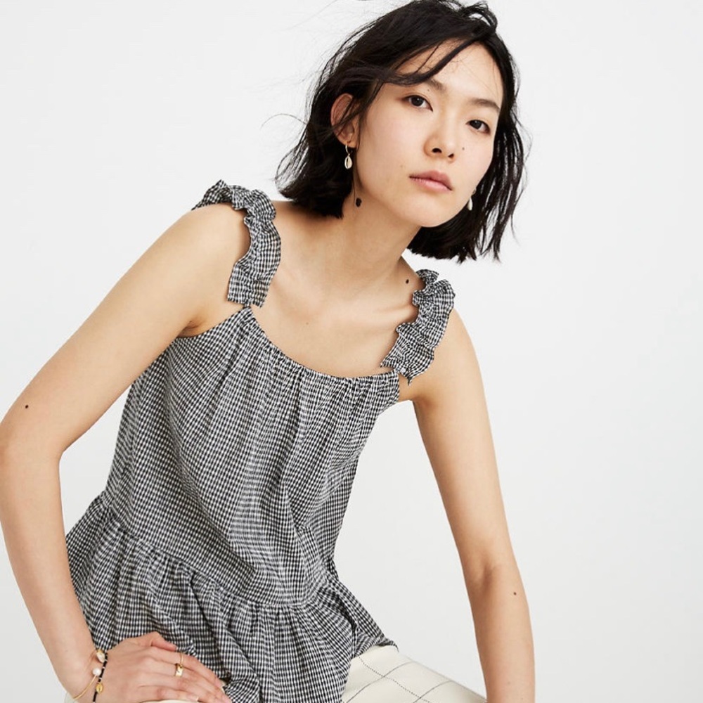 madewell ruffle-strap cami top